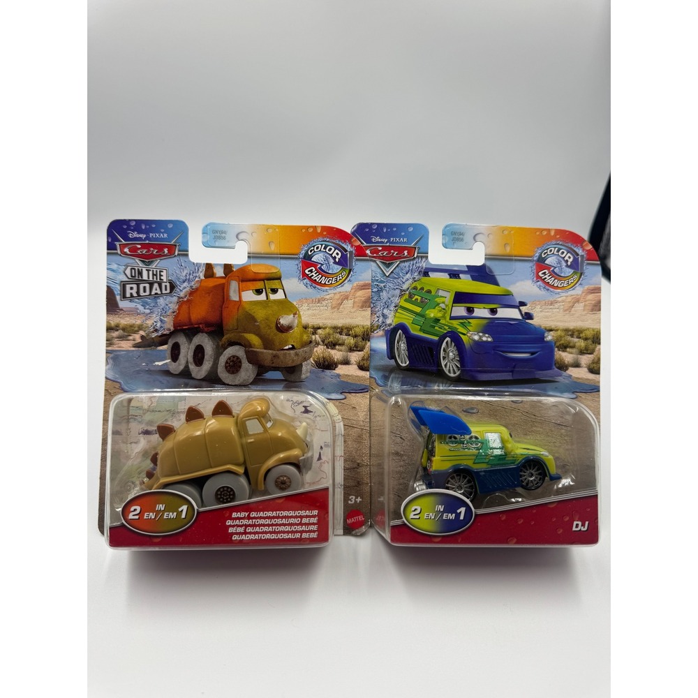 Disney Pixar Cars Color Changers DJ & Baby Quadratorquosaur On The Road 2-Pack‎